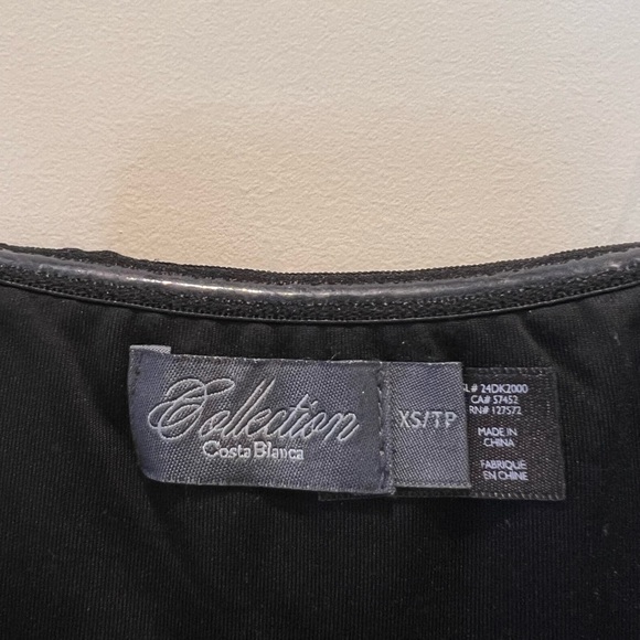 Sparkly Gold and Black Strapless Mini Dress - Picture 3 of 3